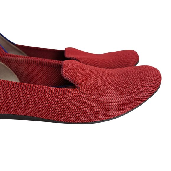 Rothys The Loafer Round Toe Ballet Flat Size 7 Red Slip On 